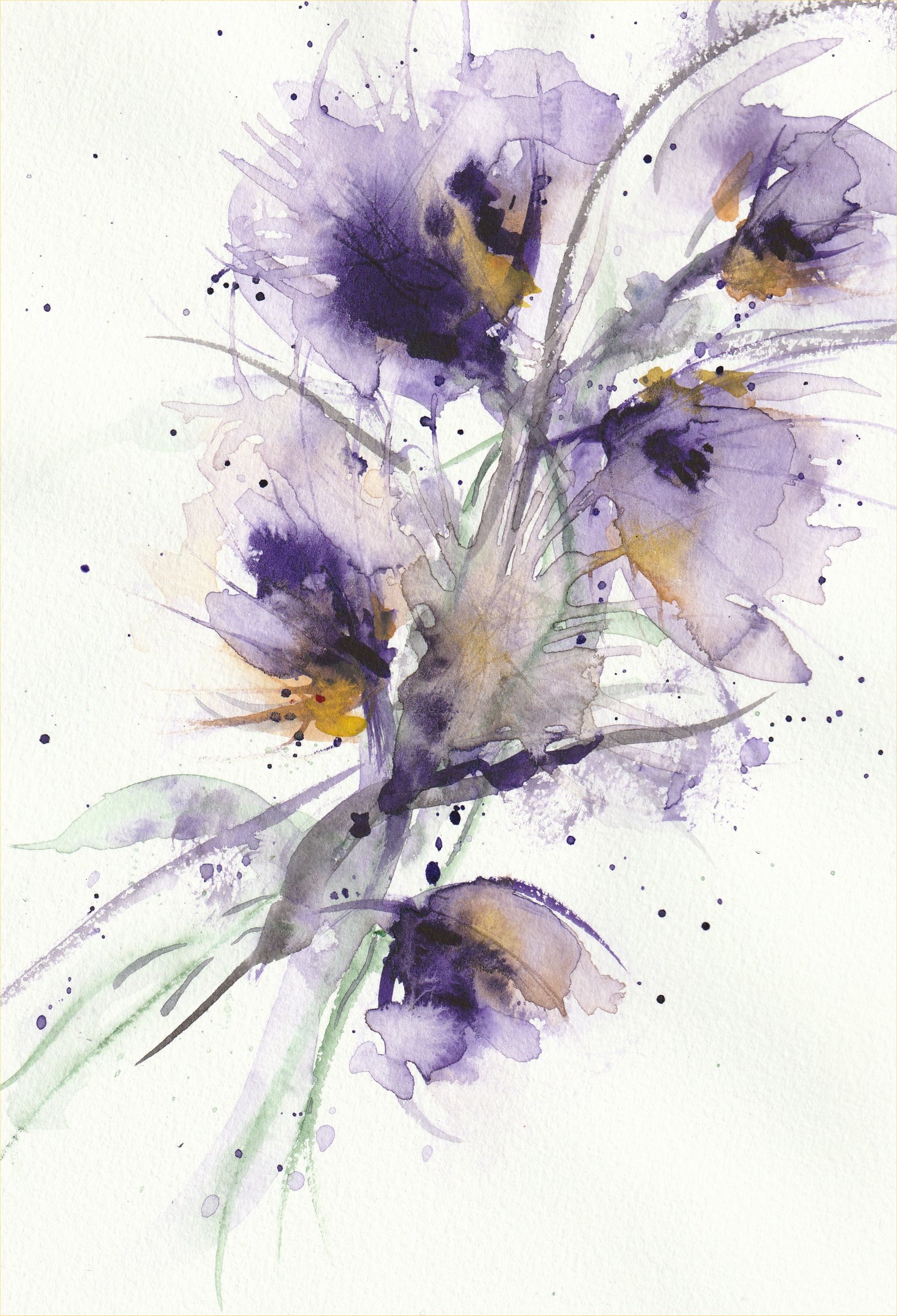 Abstract floral painting